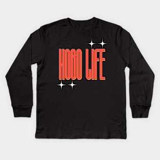 Hobo Life Faded Thrift Style Retro Design Kids Long Sleeve T-Shirt